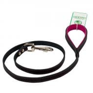 Поводок для собак Lucky Pet кожа 14/120 черно-красный