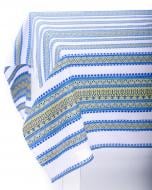 Скатерть Трезубец 329-22/00 140x145 см белый с голубым Эдельвика