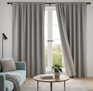 Штора-блэкаут жаккард Харрис песочно-сизый 150х270 см Текстиль-Контакт