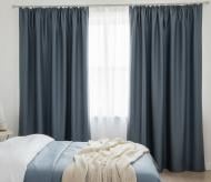Штора Блекаут Харрис серо-голубой 150х270 174198 Текстиль-Контакт