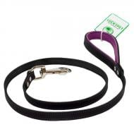 Поводок для собак Lucky Pet кожа 14/120 черно-фиолетовый