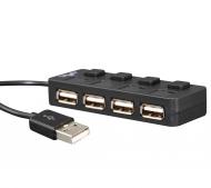 USB-хаб Frime 4хUSB2.0 black (FH-20010) USB-хаб Frime 4хUSB2.0 black (FH-20010)