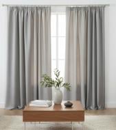 Штора Блекаут меланж Вулли серый беж 200х270 174342 Текстиль-Контакт