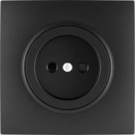 Розетка бытовая без заземления HausMark Bela черный
