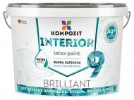 Фарба акрилова Kompozit INTERIOR 9 для відкосів та вологих приміщень мат білий 2,7 л