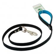Поводок для собак Lucky Pet кожа 20/120 черно-голубой