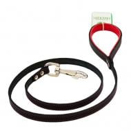 Поводок для собак Lucky Pet кожа 20/120 черно-красный