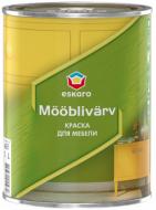 Краска для мебели акриловая водоэмульсионная Eskaro Mooblivarv полумат белый 0,9 л 1,08 кг