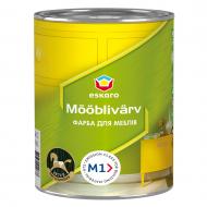 Краска для мебели акриловая водоэмульсионная Eskaro Mooblivarv полумат белый 0,9 л 1,08 кг