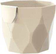 Кашпо пластиковое Prosperplast Rocka круглый 1 л кремовый (70992-728)