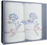 Набор полотенец Гортензия с вышивкой 2 шт. 50x80 см белый La Nuit