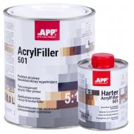 Грунт акриловый 2K HS Acrylfiller 5:1 с отвердителем черный 1 л + 0,2 л APP