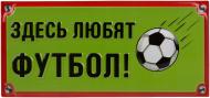 Табличка сувенирная Здесь любят футбол