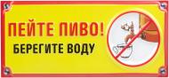 Табличка сувенирная Пейте пиво, берегите воду