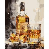 Картина по номерам Виски со льдом поталь 40x50 см Santi