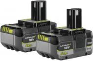 Комплект RYOBI аккумуляторов ONE+ RB1850X2 18В (5133005305)