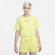 Футболка Nike W NSW CROP TEE PRNT DJ4125-712 р.M желтый