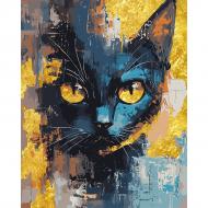 Картина за номерами Містичний кіт поталь 40x50 см Santi