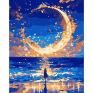 Картина по номерам Луна в огнях LED-подсветка 40x50 см Santi