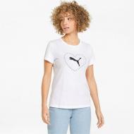 Футболка Puma VALENTINE'S DAY GRAPHIC TEE 84840802 р.S белый
