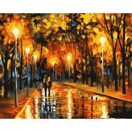 Картина за номерами Осінній парк LED-підсвітка 40x50 см Santi