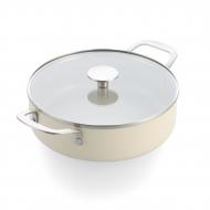 Сотейник с двумя ручками и крышкой KitchenAid АС 28 см 4,28 л кремовый (CC010433-001)