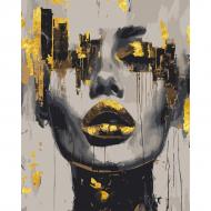 Картина по номерам Искушение в золоте поталь 40x50 см Santi