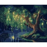 Картина за номерами Таємниче дерево LED-підсвітка 40x50 см Santi