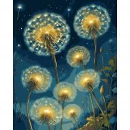 Картина за номерами Сяючі кульбаби LED-підсвітка 40x50 см Santi