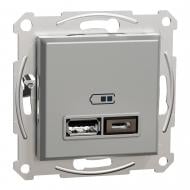 Розетка USB USB без заземления Schneider Electric Asfora алюминий EPH2700361