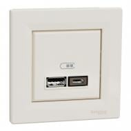 Розетка USB USB 2 без заземления Schneider Electric Asfora крем EPH2700323