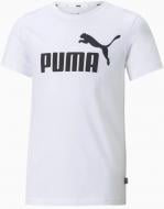 Футболка Puma ESS LOGO TEE B 58696002 р.164 білий