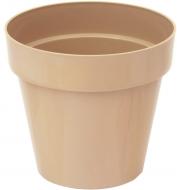Горшок пластиковый Prosperplast Cube shine круглый 0,6 л капучино (75951-7502)