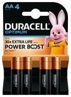 Батарейки лужні Duracell Optimum LR6 AA (пальчикові) 4 шт.