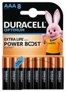 Батарейки лужні Duracell Optimum AAA (мізинчикові) 8 шт.