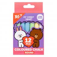 Мел цветной Line Friends 12 шт. 400516 YES