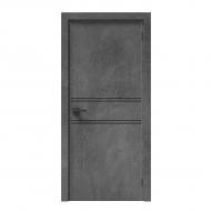 Дверне полотно IN WOOD NL-02 ПГ із молдингом і чорною кромкою ПВХ 800 мм оксид темний