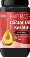 Маска для волосся BION Зволоження та відновлення Black Castor Oil & Keratin ультравідновлення 946 мл
