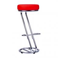 Стул барный AMF Art Metal Furniture Зета Хокер хром Неаполь N-36 красный