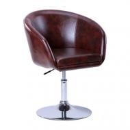 Стул барный AMF Art Metal Furniture Дамкар хром Мадрас темно-коричневый