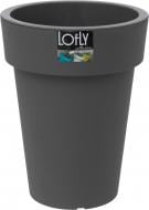 Горшок пластиковый Prosperplast Lofly slim круглый 16,4 л серый (70707-405)
