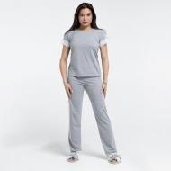 Футболка Vivioji с кружевом 13957 р. XXL серый меланж (13957)