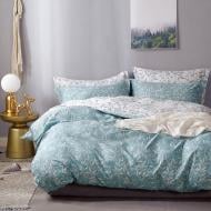 Комплект постельного белья Утонченность евро голубой с белым Homeline