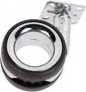 Ролик мебельный 46045 R 10030 d=75 мм хром/черный Ferro Fiori