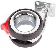 Ролик мебельный 48482 R 10030 d=75 мм со стопором хром/черный Ferro Fiori