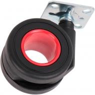 Ролик мебельный 46047 R 10040 d=65 мм хром/черный+красный Ferro Fiori