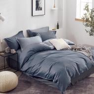 Комплект постельного белья евро сине-серый Homeline