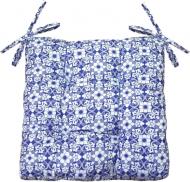 Подушка на стул Узор на синем 40х40 см Прованс