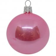 Шар новогодний стеклянный d60 розовый 60 мм