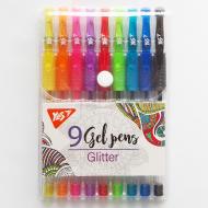 Набір ручок гелевих YES Glitter 9 шт. 420431